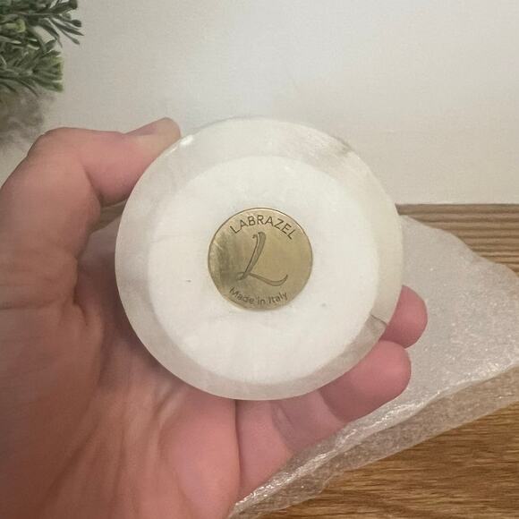 NEW Labrazel Alisa Cream Alabaster Soap Dispenser Burnished Brass Italy - Picture 6 of 12